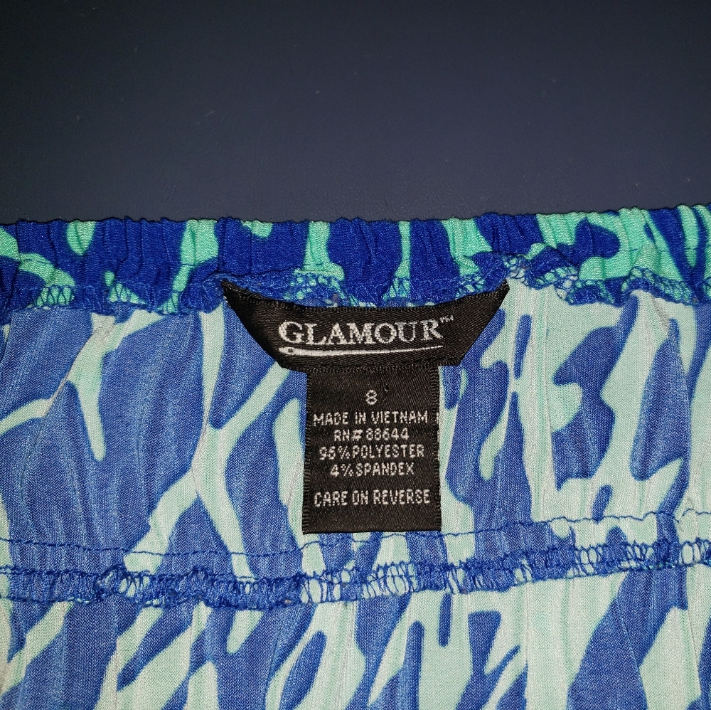 Royal Blue/Turquoise Women's Dress by Glamour - Picture 6 of 6